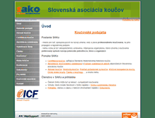 Tablet Screenshot of koucovia.sk